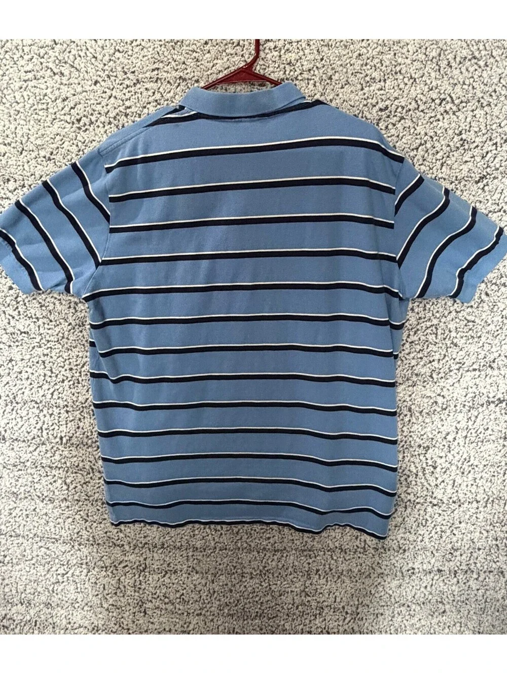 Polo Ralph Lauren Polo Shirt XL Blue Striped Short Sleeve Pony Logo Cotton